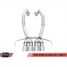 2014-2019 Corvette AWE Track Edition Axleback Exhaust for C7 Corvette without AFM Valves - Z06 / ZR1 / Z51 Manual 17+ / GS Manual -- Chrome Silver Tips