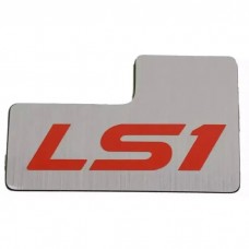 LS Conversion Throttle Body ID Plate, LS1, Silver/Red