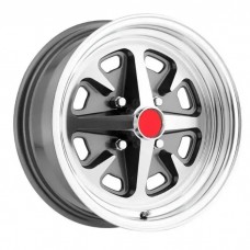 15" x 6" Legendary Magnum 400 Aluminum Alloy Wheel with Charcoal and Machined Finish, 4 x 4.5" Bolt Pattern