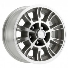 15" x 7" Legendary GT6 Aluminum Alloy Wheel with Machined Finish, 5 x 4.5" Bolt Pattern