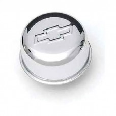 1964-1972 Chevelle Valve Cover Oil Filler Cap, Push-In, Bowtie Logo, Chrome