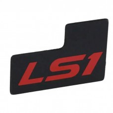 LS Conversion Throttle Body ID Plate, LS1, Black/Red