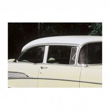 Chevy Side Glass Set, Installed In Lower Channels, Smoke Tinted, 2-Door Sedan, 1955-1957