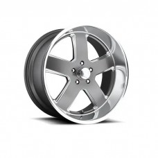 Chevy-GMC Truck US Mags U118 Hustler Wheel, 5x5 Bolt Pattern,  Matte Gun Metal, 22"