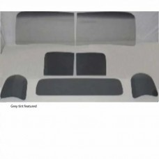 1947-1950 Chevy-GMC Truck Glass Kit-Two Piece Windshield, Small Rear Glass, Green Tint With Shade