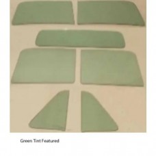 1951-1953 Chevy-GMC Truck Glass Kit-Two Piece Windshield Standard Rear Glass, Green Tint