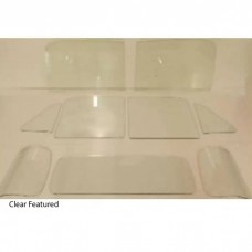 1951-1953 Chevy-GMC Truck Glass Kit-Two Piece Windshield, Small Rear Glass, Grey Tint With Shade Band