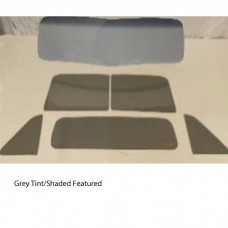 1951-1953 Chevy-GMC Truck Glass Kit, V-Bend Windshield. Standard Rear Glass, Green Tint With Shade Band