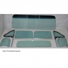 1954 Chevy-GMC Truck Glass Kit With Vent Window Assemblies With Posts, Door Glass In Channel, Small Back Glass-Grey Tint With Shade Band