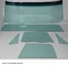 1968-1972 Chevy-GMC Truck Glass Kit, Deluxe/Large Back Glass-Green Tint With Shade Band