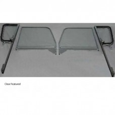 1955-1959 Chevy-GMC Truck Side Window Kit With Assembled Vent Post Assemblies And Door Glasses, Chrome Frames-Clear