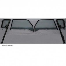 1960-1963 Chevy-GMC Truck Side Window Kit With Assembled Vent Post Assemblies And Door Glasses, Black Frames-Clear