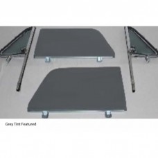 1964-1966 Chevy-GMC Truck Side Window Kit With Assembled Vent Post Assemblies And Door Glasses, Green Tint