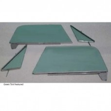 1968-1972 Chevy-GMC Truck Side Window Kit With Assembled Vent And Door Glasses, Green Tint