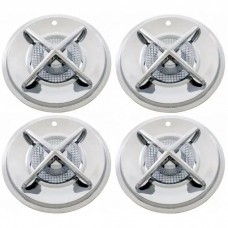 15" Cross-Bar Spinner Center Wheel Cover Set, 4 Pieces