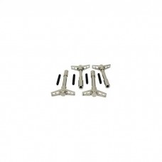 Nova Valve Cover Wing Bolt Set, Small & Big Block, BowtieStamped, Chrome, 1967-85