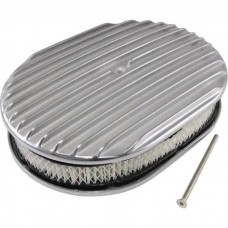 Air Cleaner,Full Finned Polished Oval, 12"