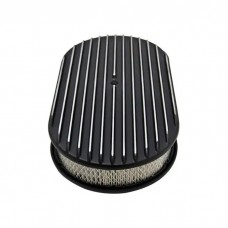 Aluminum Black 15'' Air Cleaner Paper Filter, Full Finned